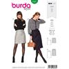 Burda 6181 - Cartamodello da donna con gonne sottili