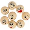 Creativ 57094 - Palline di legno con immagini di volti Dimensione: 20 mm leg