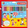STABILO Trio thick - Matita colorata triangolare - Astuccio da 24 + temperino