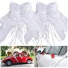 Leeelyan 50 fiocchi per auto matrimonio bianco decorazione per auto matrimonio sedi