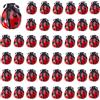 SUNNYCLUE 1 Scatola Circa 40 Pezzi Perline Coccinella Vetro Rosso Lampwork I