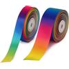 Lyxtiorn 25Yard lungo 4 cm di larghezza nastro di raso arcobaleno nastro multicolore