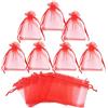 Gudotra 50pz Sacchetti Rossi per Laurea Sacchetti Confetti Organza P