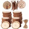 BetterJonny 50PCS Dischi Legno Grezzo 5-6cm BetterJonny Legno da Decorare Diametro Fette