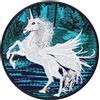 EXPRESS-STICKEREI Killereinhorn toppa da cucire con unicorno per donne biker ragazza hipste