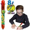 Rainbow Writer - Suricato Penna Multicolore da Deluxebase. Biro retrattile 8