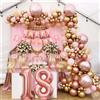 DUGEHO 18 anni Deco Compleanno Ragazza Oro Rosa Arco di Palloncino Kit G