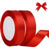 AWCIGG Nastro Raso Rosso 20 mm x 44 Metri di Nastro Decorativi in Tessuto per Co