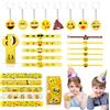 JOYUE 28 Pezzi Giocattoli Emoji Emoji Portachiavi Emoji Gomma Bracciale Em