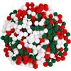 Lezevn Jomnvo 300 pon di Natale rosso bianco verde soffici pompon in feltro piccoli