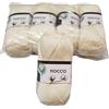 FILATI TRE SFERE Tresfere Cotone per Maglieria Fiocco Pacco 250g col 7011 Panna