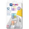 STAEDTLER FIMO - Pasta per modellare soft indurita in forno con 12 colori pastello as