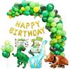 Finypa Decorazioni di compleanno a forma di dinosauro 214 pezzi kit con str