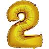 Lovelegis palloncino età anni numero 2 altezza 100 cm colore oro compleanno i