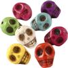 Creativ Perline Howlite D: 12 mm colori forti teschio 32 pezzi