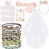 Dahudtin Sposa Gadget 29Pcs Kit Coroncine Fiori Sposa con 12 Coroncine Fiori 12 Team
