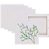 FOROREH 6 cornici su tela 15 x 15 cm per pittura a olio e acrilico tela bia