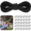 LuLuxinxin Gommaccia 8mm x 10m Corda Elastica 8mm Cavo in Gomma per Telone Rimorchio C