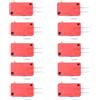 WANGCL 10Pcs Micro Switch Rosso 3Pins Pulsante Micro Interruttore di Limite I