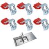 DHWEKU Staffe Montaggio Lavello Fissaggio Arco,ganci zoccolo cucina,Per Staffa Con I