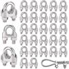 Spetsbst 30 morsetti per fune metallica da 4 mm in acciaio inox 4 mm per fu