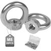 EXLECO 20 Pezzi Dado a Occhiello M8 Dadi a Occhiello in Acciaio Inox Dado di S