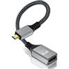 AXFEE Adattatore Micro HDMI a HDMI Cavo Adattatore HDMI Maschio a Femmina 4K