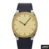 Gucci Orologio Gucci 25H YA163418 Slim Quarzo 38mm Cinturino Pelle Blu Tono Oro Unisex