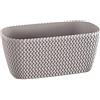 Prosperplast Properplast Vaso di fiori di plastica splofy rettangolare da 7,4 l in colore mocca, 39,7 x 18x14,5 cm
