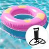 Pompa Doppia con 3 Ugelli, Pompa Manuale per Materasso, Canotto Grande, Nuoto