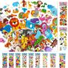 Adesivi 3D per Bambini e Adulti 450 Stickers Attacca Stacca con Animali e Viso