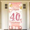 DPKOW Decorazione per festa di 40° compleanno da donna in oro rosa str
