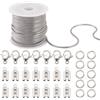 Craftdady 5M Catena in Acciaio Inox Rotonda a Serpente con Anello a Molla M