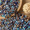 HERZWILD 1370pcs Perle di legno colorate da infilare 6/8/10 mm mix di perle di legno
