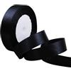 POPOYU Nastro Raso Nero 20 mm x 23 Metri di Nastro Decorativi in Tessuto per
