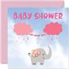 Stuff4 Biglietto di auguri la nascita di un bambino con elefante baby shower c