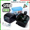 iS Misuratore Pressione Polso Vocale Italiano Digitale LED Ricaricabile USB Portati