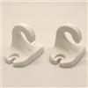 Fai X3 FaiX3.it - Kit ganci attacchi per tenda da sole (2 pezzi bianco)