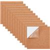 BENECREAT 30 fogli di sughero autoadesivi quadrati 10 x 10 cm fogli di sup