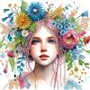 DCIDBEI 30x30CM 5D Speciale Diamond Painting Fata dei Fiori per Bambini Pi