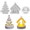 Nexoria Set di 3 stampi in silicone per presepe in silicone per Pasqua per c