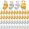 JEYORZY 50 pcs Clip per Orecchini Vassoio Rotondo Componenti del Cerchio per