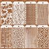 JSRQT 8 Pezzi Modelli di Pittura Leopardata,Stencil per Pittura Muro Mattone S