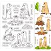 GLOBLELAND Timbro Silicone Suricato Timbri Trasparenti Sigillo Animali Timbri