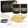 MendMight Foglia Gold set di colle con colla da 100 ml e vernice protettiva a base d'