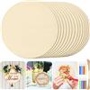 HavaCue ㅤ HavaCue 12 Pezzi 15cm Dischetti di Legno da Decorare Sottile Rotondo Dischi N