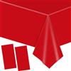 YAAVAAW 2 pezzi Tovaglia usa e getta in carta rotolo rosso in plastica 137 * 274 cm T