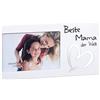 Cepewa Cornice portafoto a forma di cuore con scritta Beste Mama der Welt 15