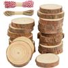 HOTUT Dischi Legno Grezzo 20Pz Naturale Legno da Decorare Diametro 5-6cm Di