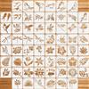 OOTSR 60 Pezzi Stencil per Pittura Riutilizzabile Decorativi per Pareti Muro